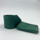 DARK GREEN SELF PRINTED TIE & POCKET SQUARE SET